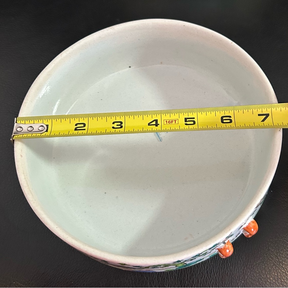 Vintage Chinese Famille Rose Porcelain Bowl With Lid - Picture 14 of 16